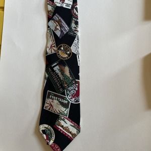 Men's Necktie World Traveler Vacation Steve Scheiner Rayon Made in USA R3